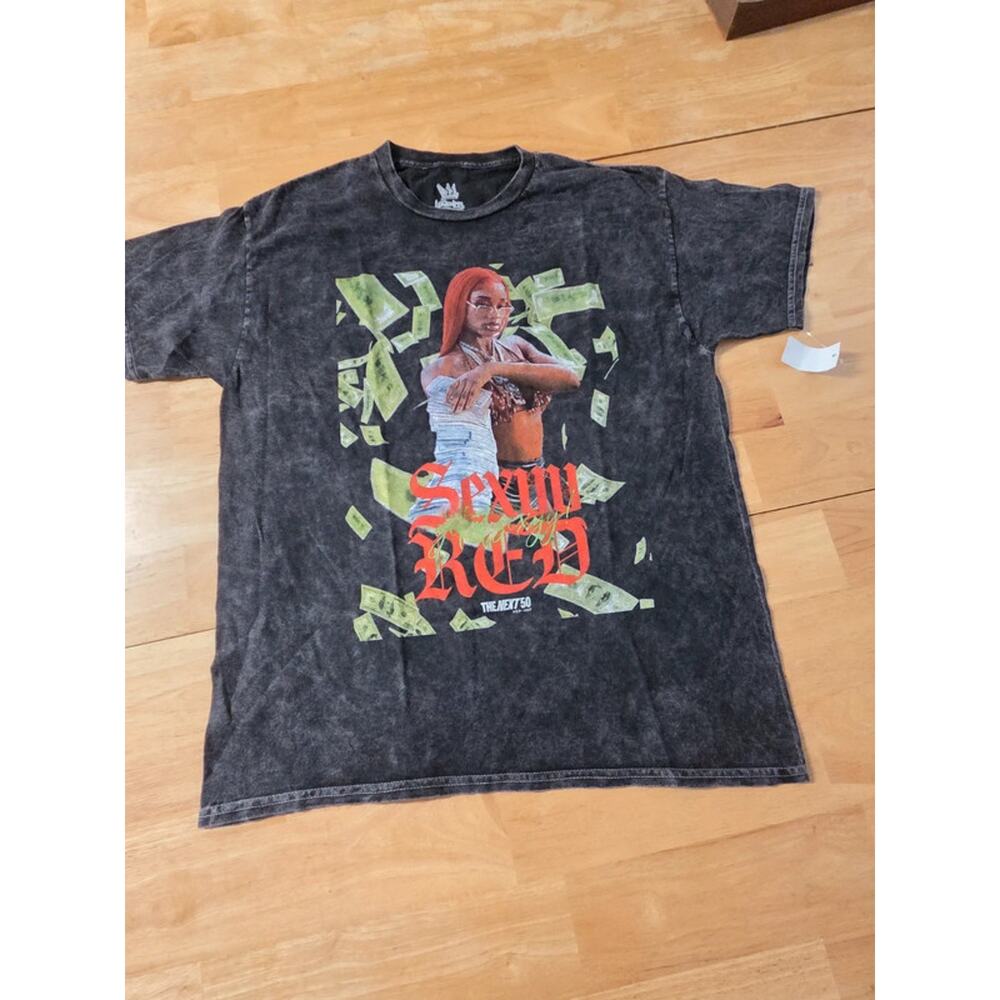 Sexyy Red Graphic Tee NWT Legends Apparel Acid Wash Hip Hop Oversized L